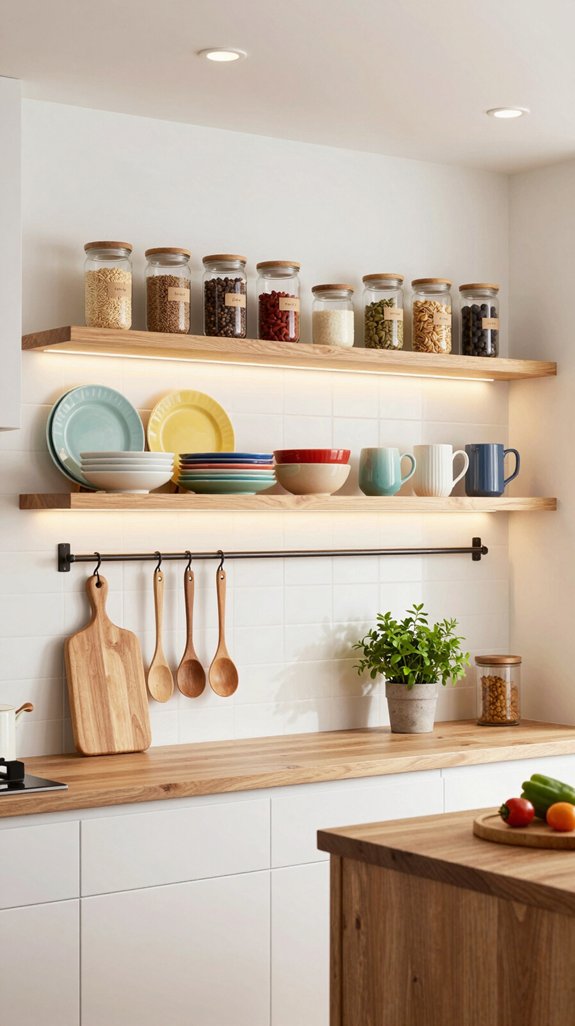 19 Kitchen Shelving Ideas for Open and Functional Storage 11 zoning shelves for efficiency