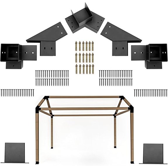 30 degree slanted pergola kit