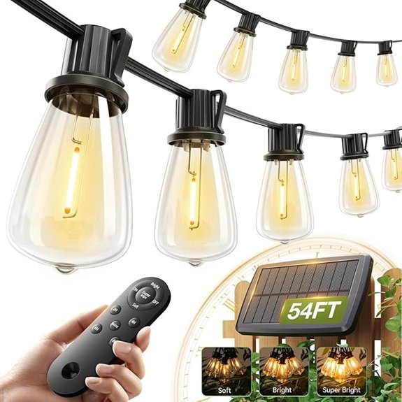 54ft solar string lights