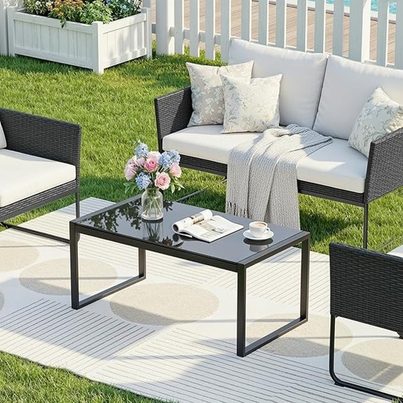 adjustable rectangular outdoor table