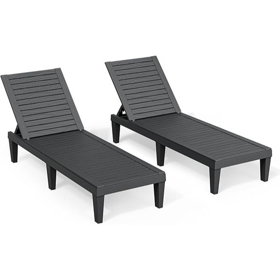 adjustable waterproof outdoor chaise set