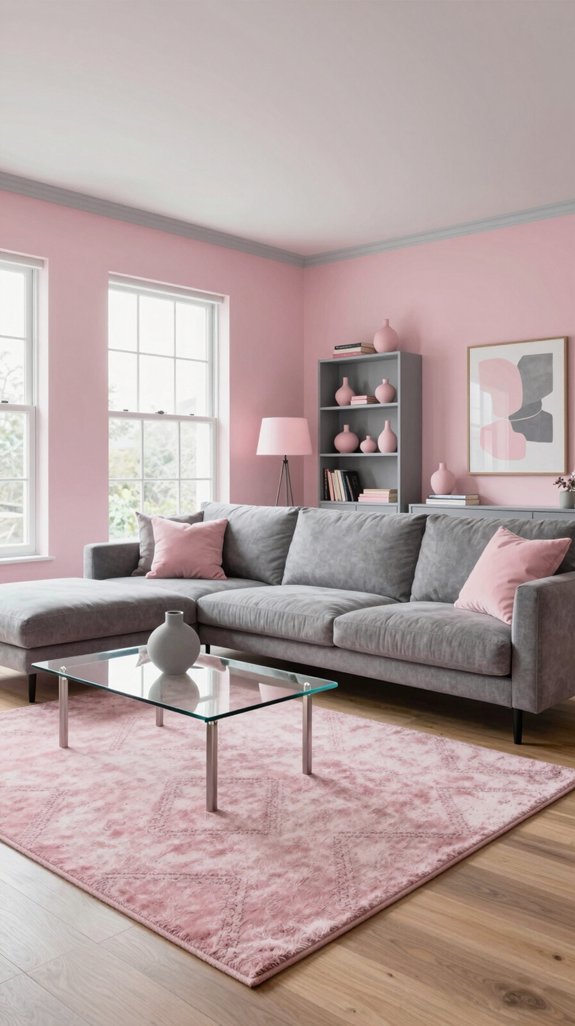 Pink and Grey Interior Color Pairings That Feel Modern and Soft 12 affordable pink grey d cor