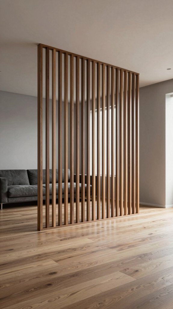 13 CNC Partition Design Ideas for Living Rooms 3 airy minimalist floating partition