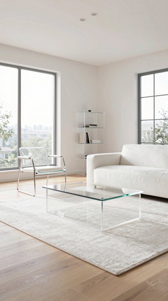 airy modern transparent furniture
