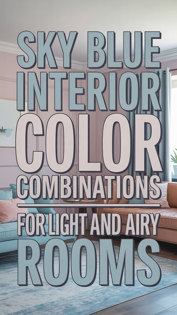 Sky Blue Interior Color Combinations for Light and Airy Rooms 1 airy sky blue interior schemes
