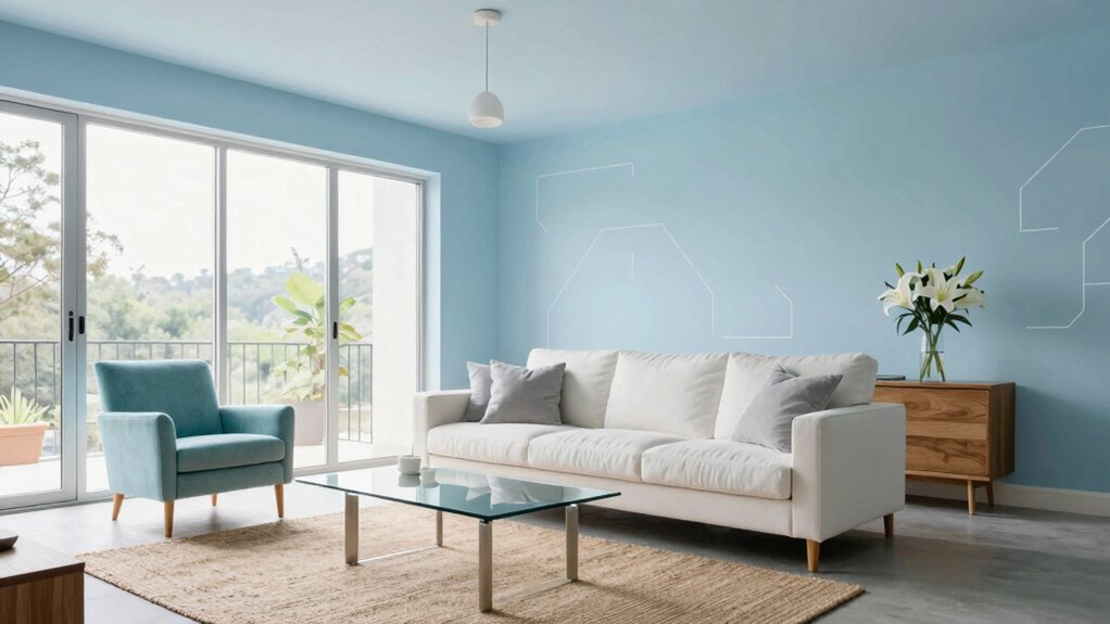 airy sky blue room palettes