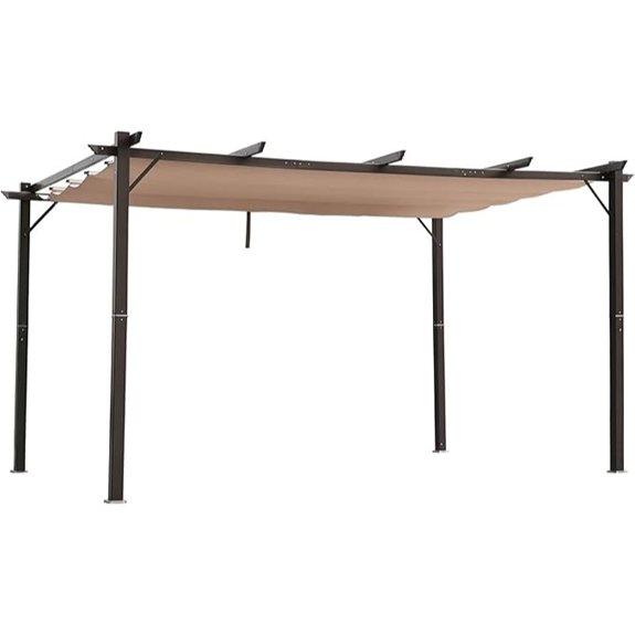 aluminum patio pergola with retractable canopy