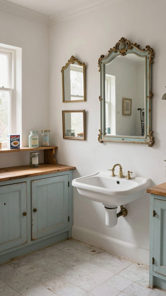antique mirrors expand space visually