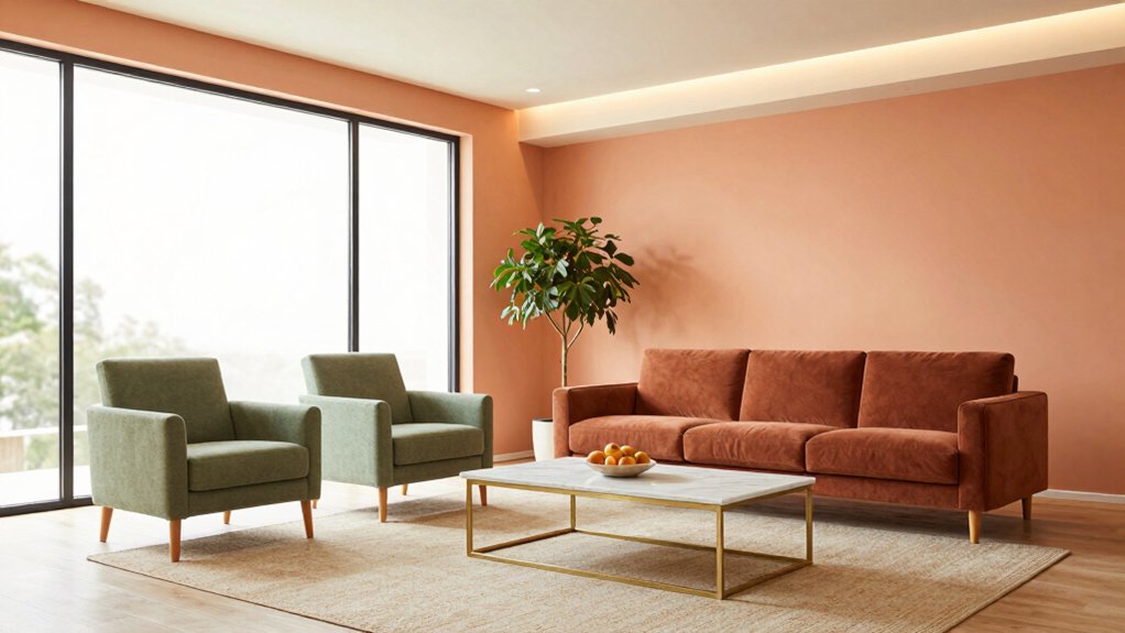 apricot hues enliven interiors