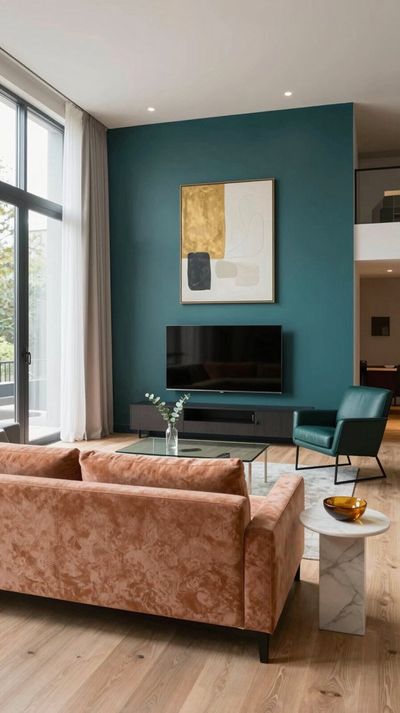 apricot teal modern drama