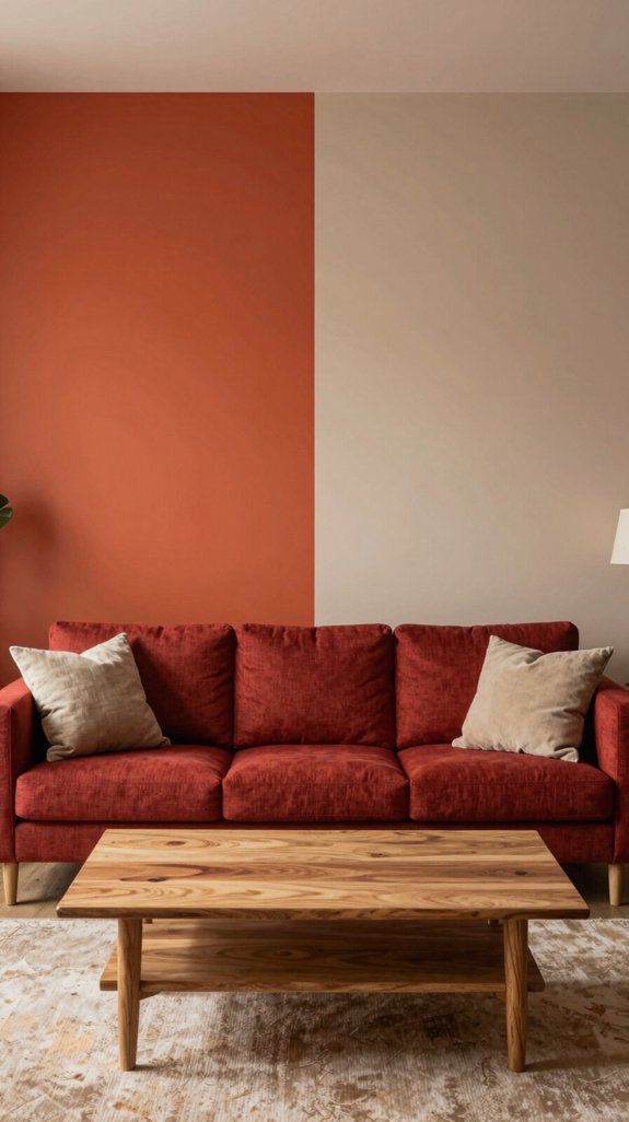 avoid clashing choose muted neutrals