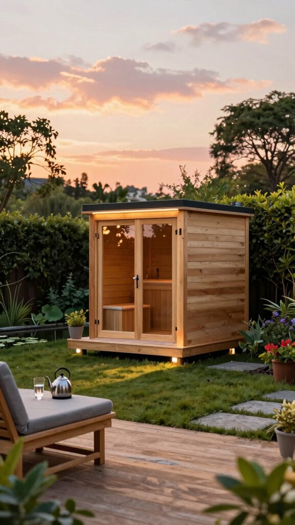 backyard garden sauna selection