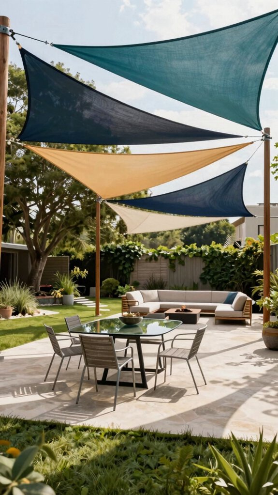 backyard shade sail oasis