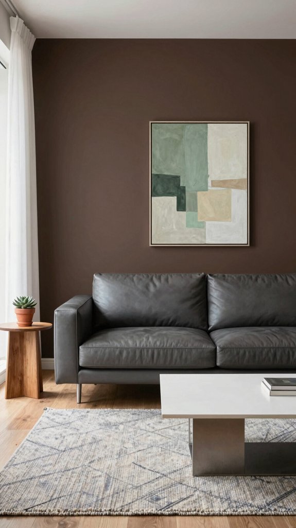 balanced dark brown interior palette