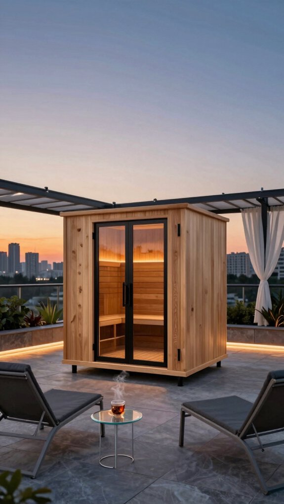 balcony saunas for terrace spa