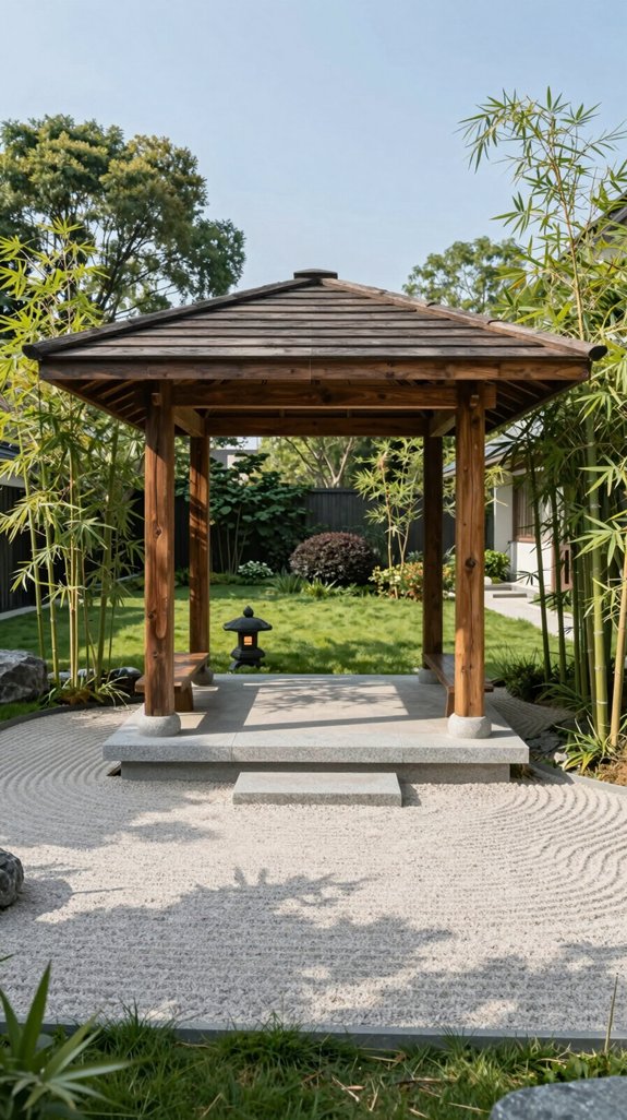 21 Backyard Pavilion Ideas for Stylish Outdoor Living 6 bamboo stone tranquil pavilion