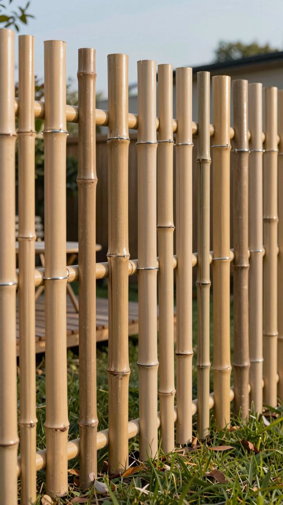 bamboo zip tie privacy fence
