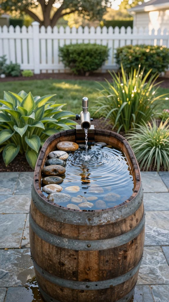25 Backyard Inspiration Ideas You’ll Want to Copy Immediately 6 barrel diy water feature