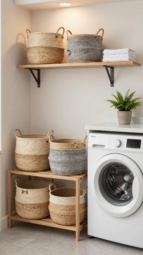 baskets for organized laundry