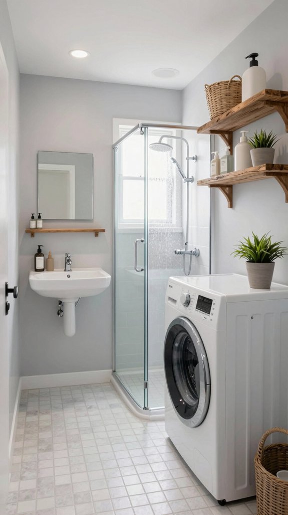 bathroom and laundry combination designs