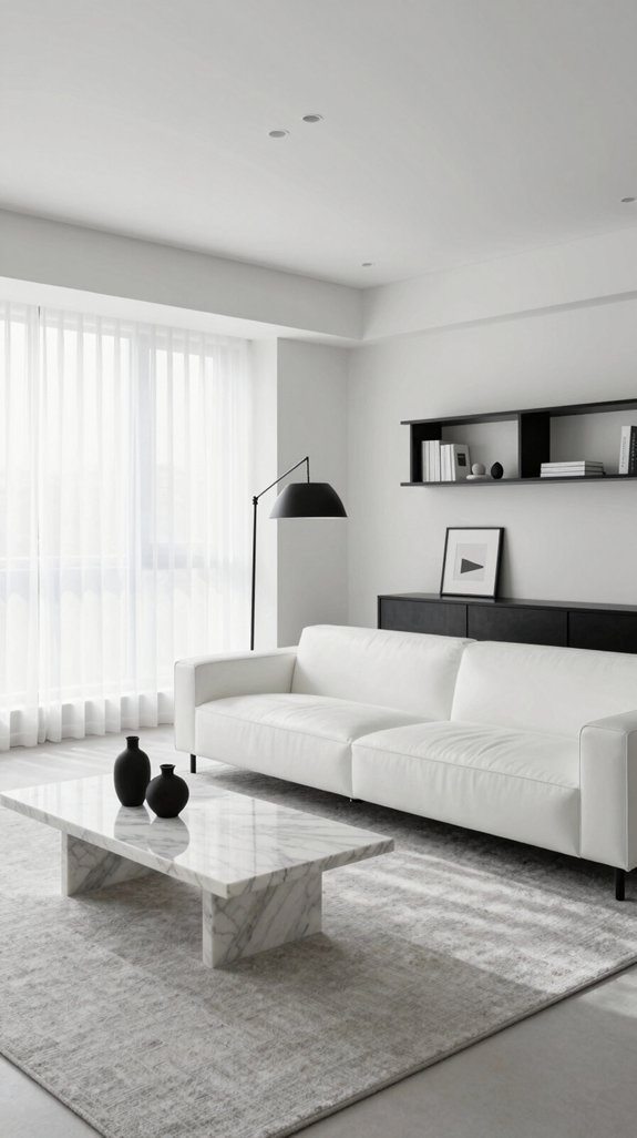 black accents enhance elegance