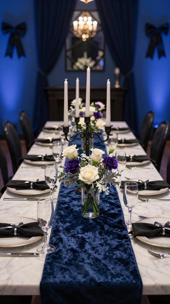 black charcoal royal wedding accents
