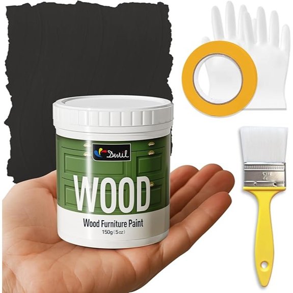 black matte furniture paint