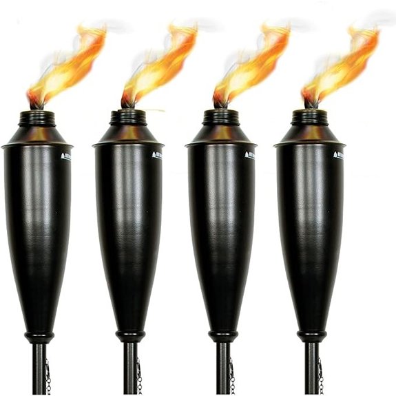 5 Best Garden Torches That Light Up Every Evening Outdoors 5 black metal garden torches