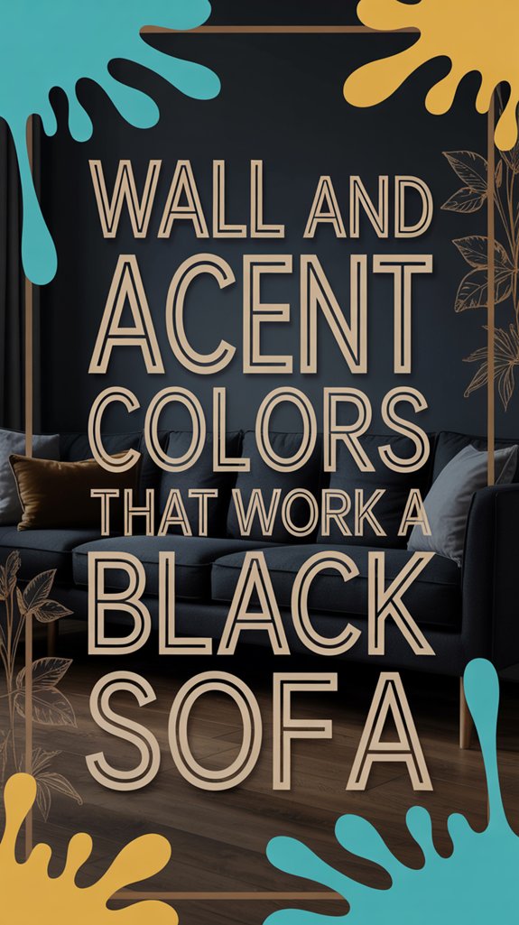 black sofa color palette