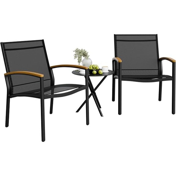 10 Best Outdoor Bistro Sets That Turn Any Patio Into a Chic Retreat 10 black three piece patio set