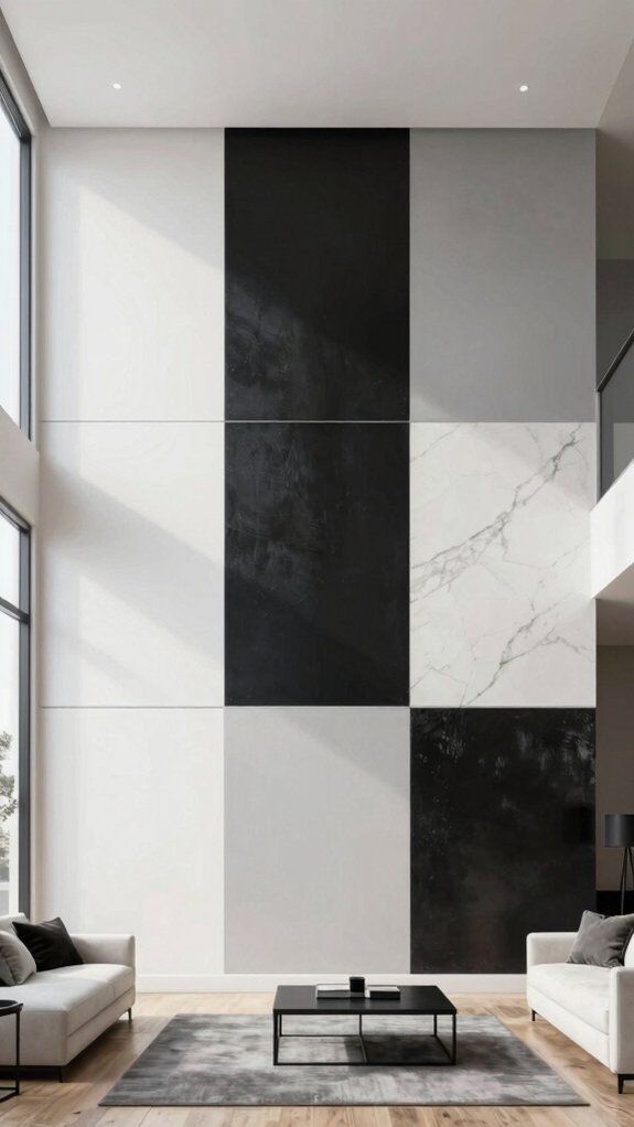 black white wall paint sets