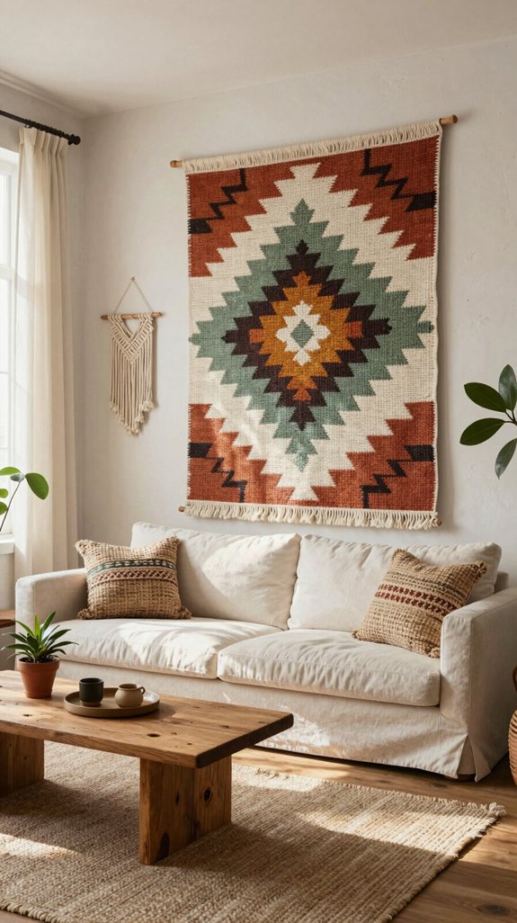 boho woven tapestry decor