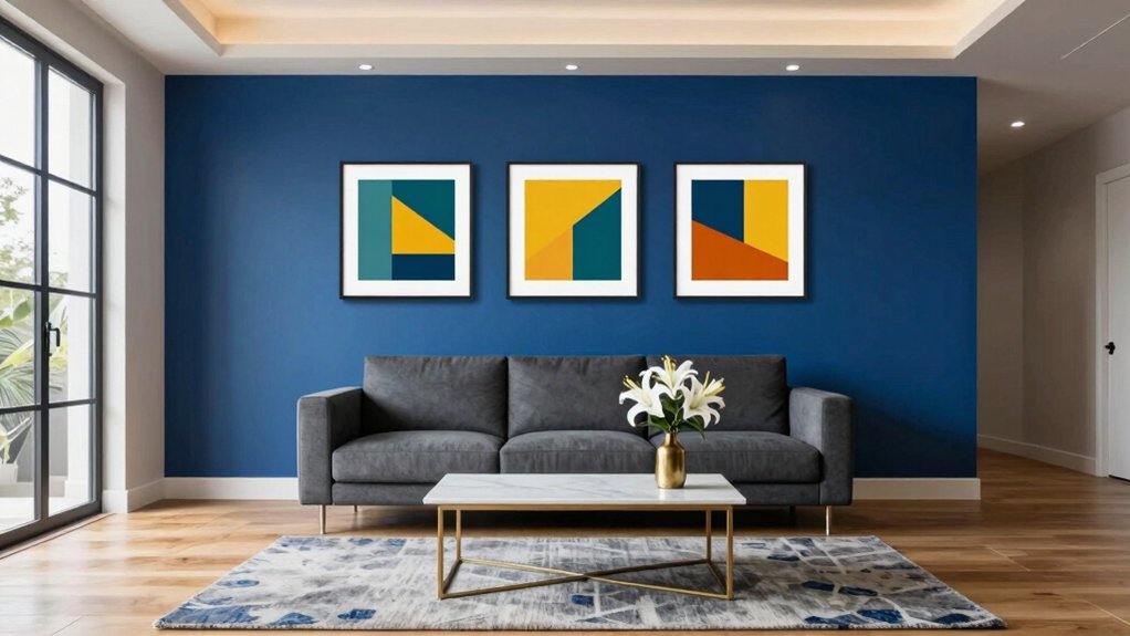 bold cobalt interior accents