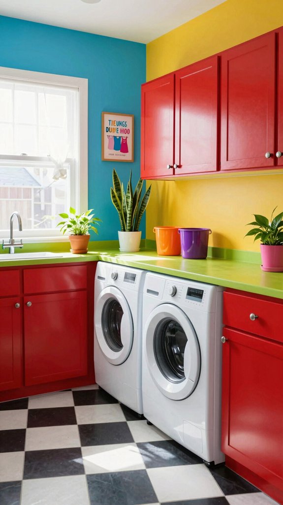 bold colors for laundry transformation