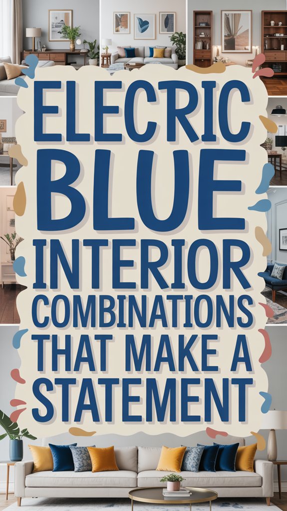 bold electric blue interiors
