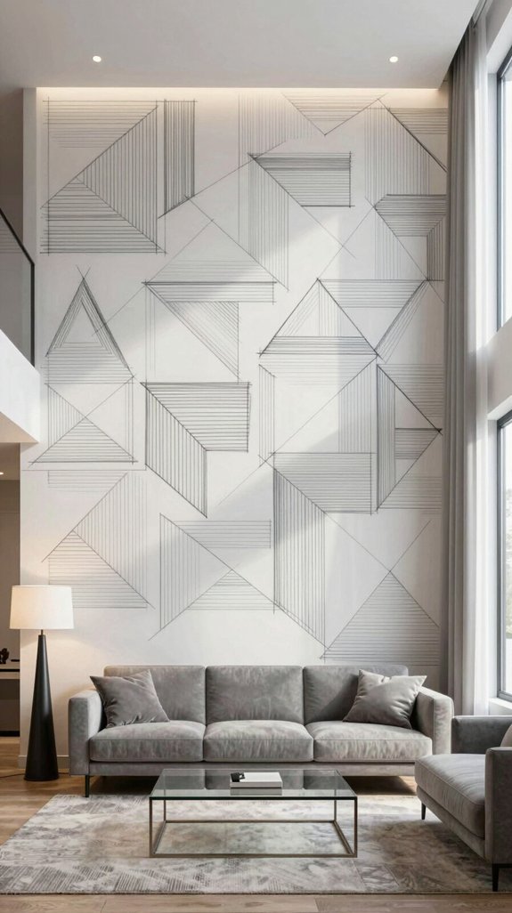 bold geometric wall design