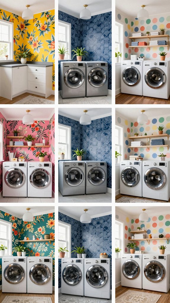 bold laundry room designs