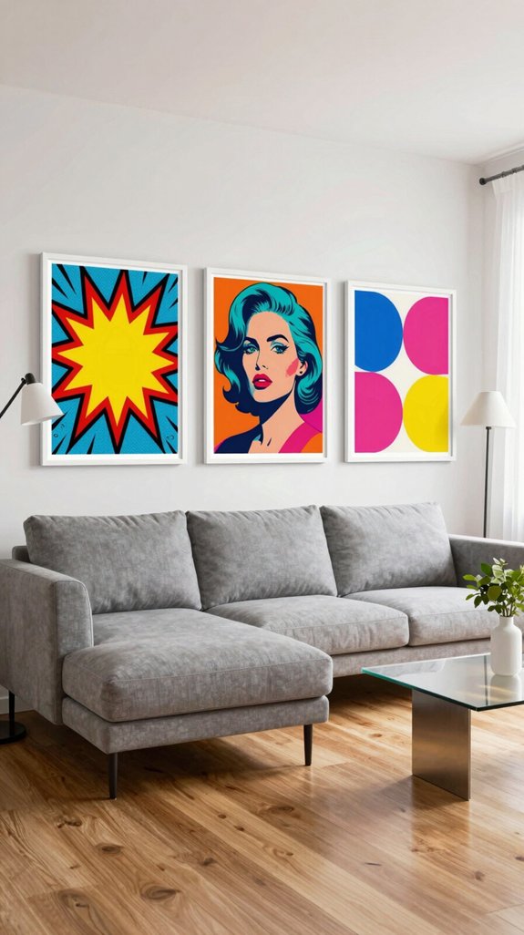 16 POP Design Ideas for Living Rooms 8 bold pop art wall decor