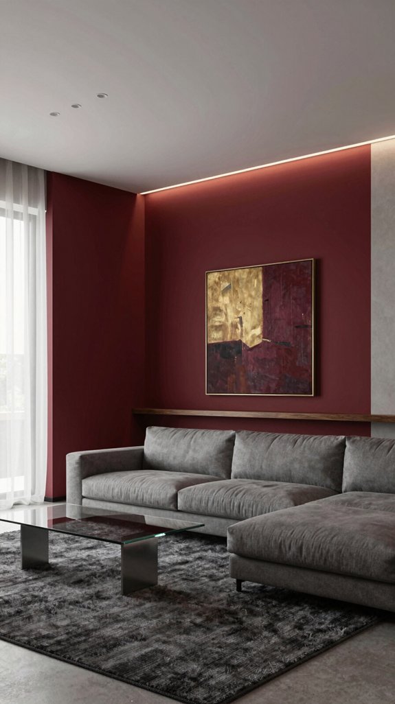 bold red accent contrast
