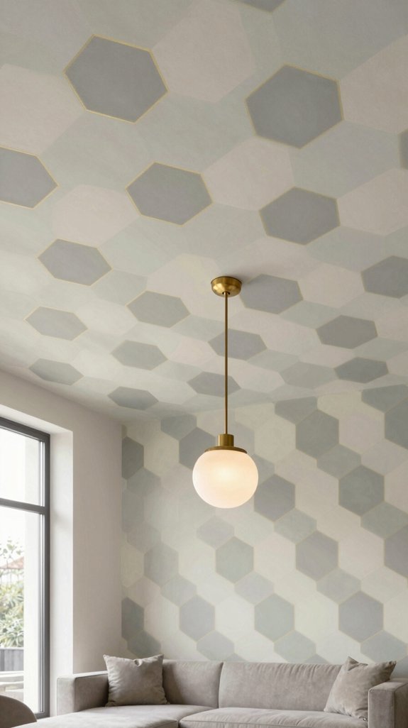 bold wallpaper transforms ceilings