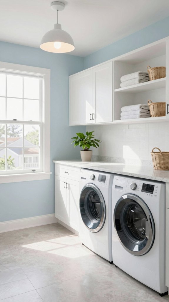 bright inviting laundry lighting