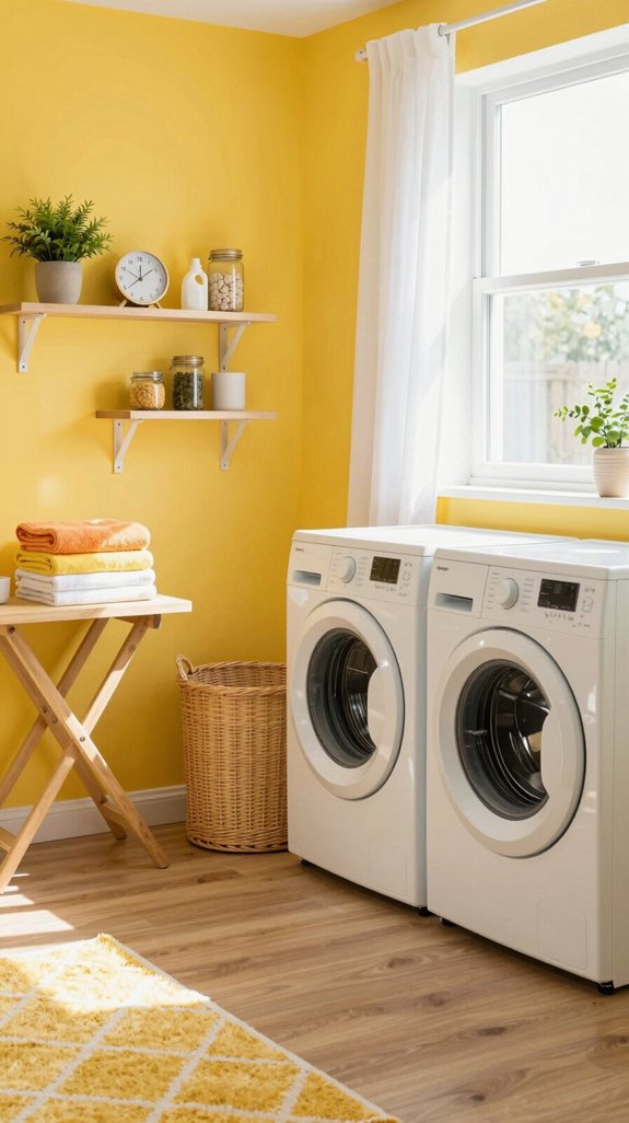 bright yellow laundry transformation