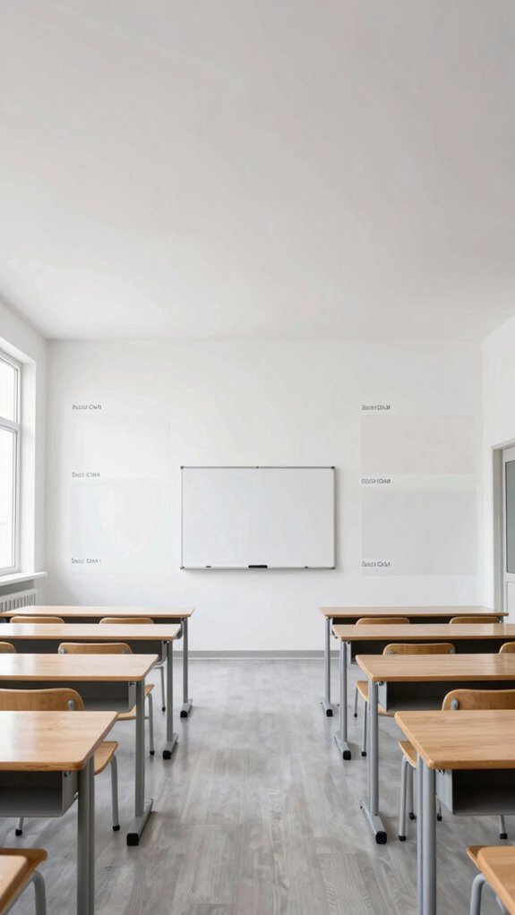 brightening classroom white paints