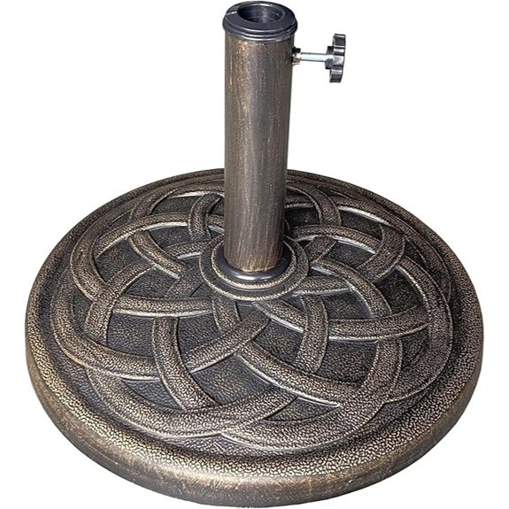 5 Patio Umbrella Bases That Keep Your Shade Rock‑Solid 1 bronze interlocking patio base