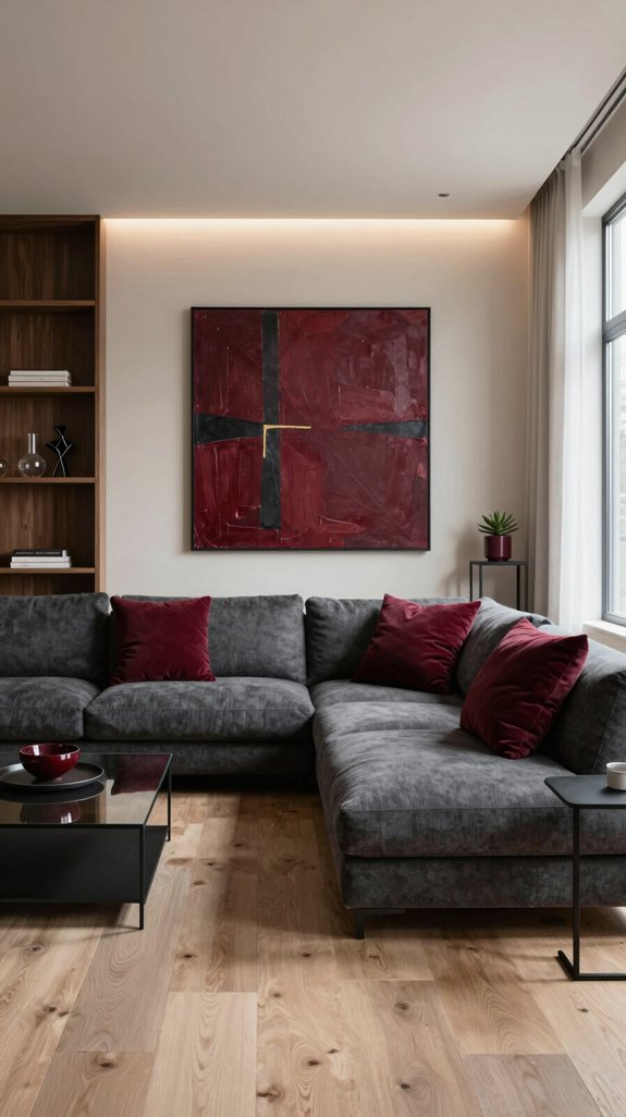budget friendly wine red accents