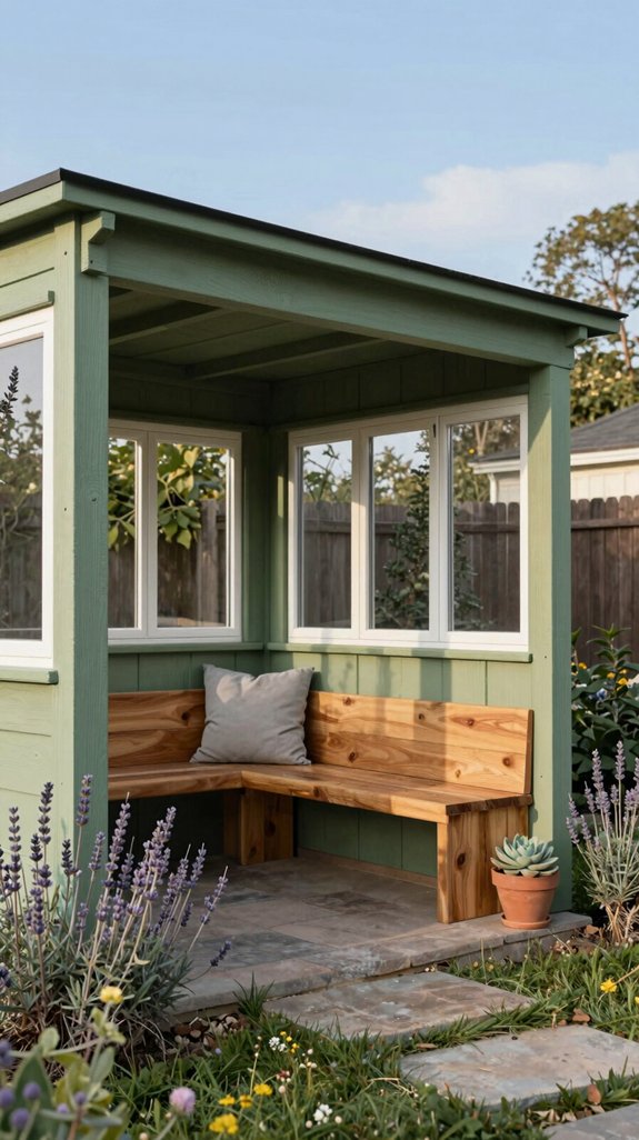 built in bench lounge