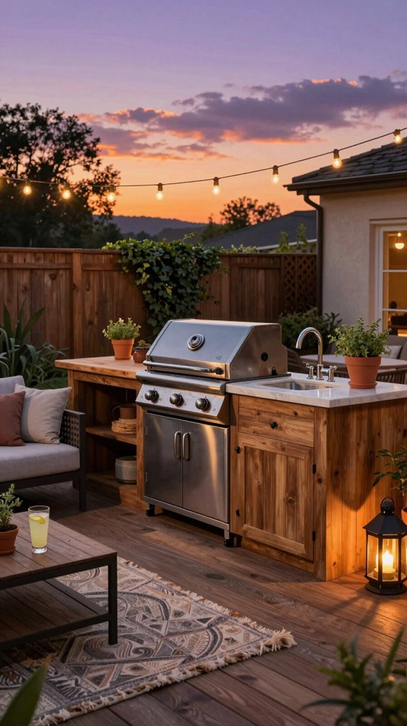 built in grill station