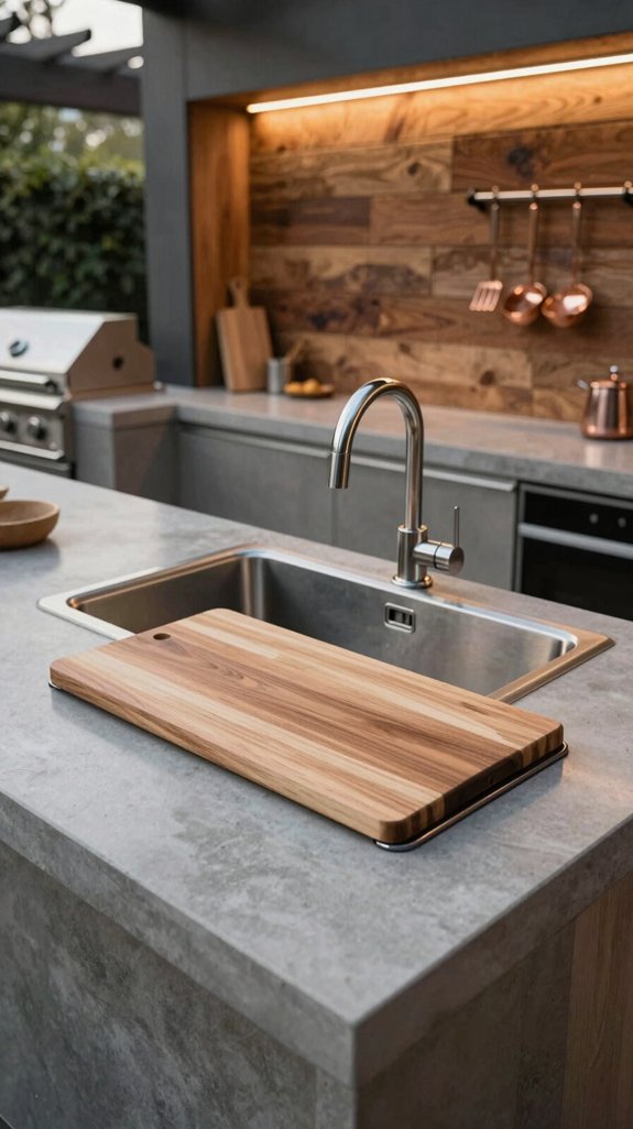 built in sink workstation
