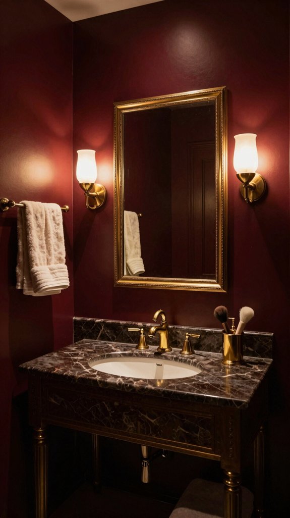burgundy and brass harmony