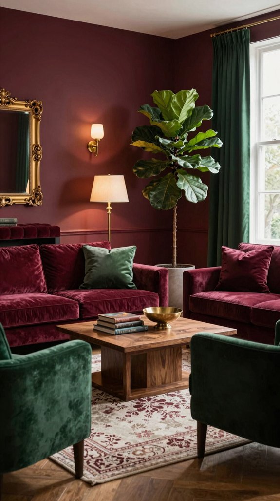burgundy meets fresh green